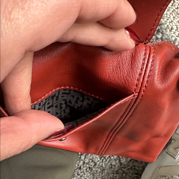 Longchamp Le Pilage Cuir Red Leather Crossbody Bag - Picture 6 of 9